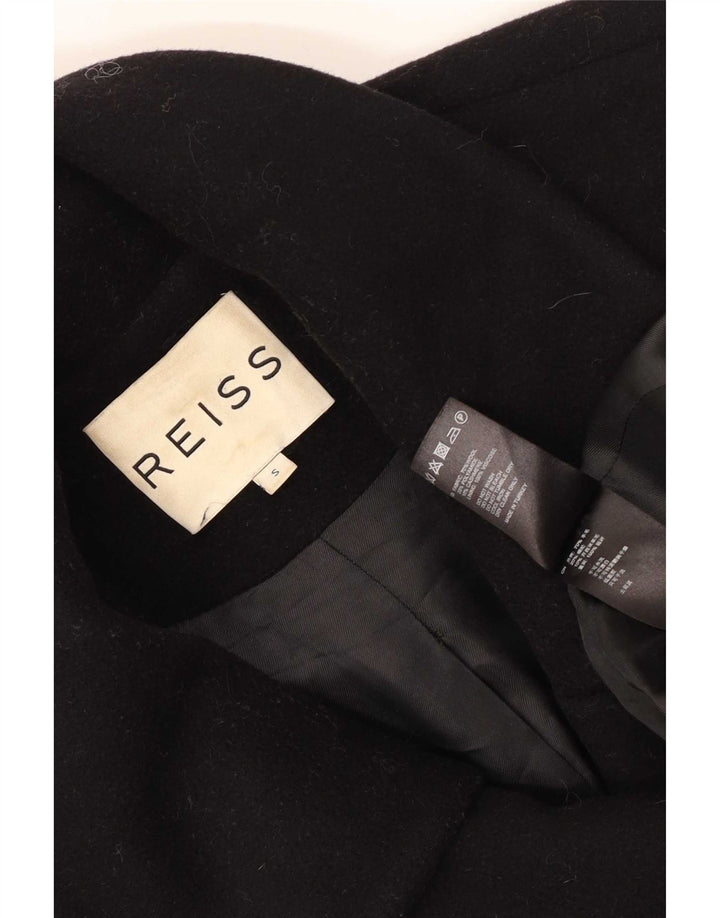 Reiss damski płaszcz oversize UK 10 Small Black Wool
