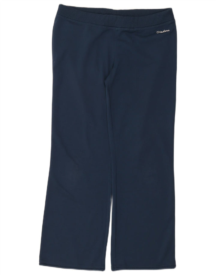 Damskie spodnie dresowe Diadora UK 14, duże, granatowe, poliestrowe