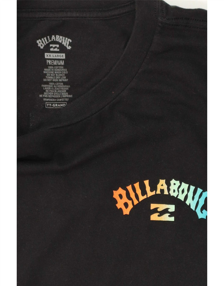 Męska koszulka z grafiką Billabong Top 2XL, czarna bawełna