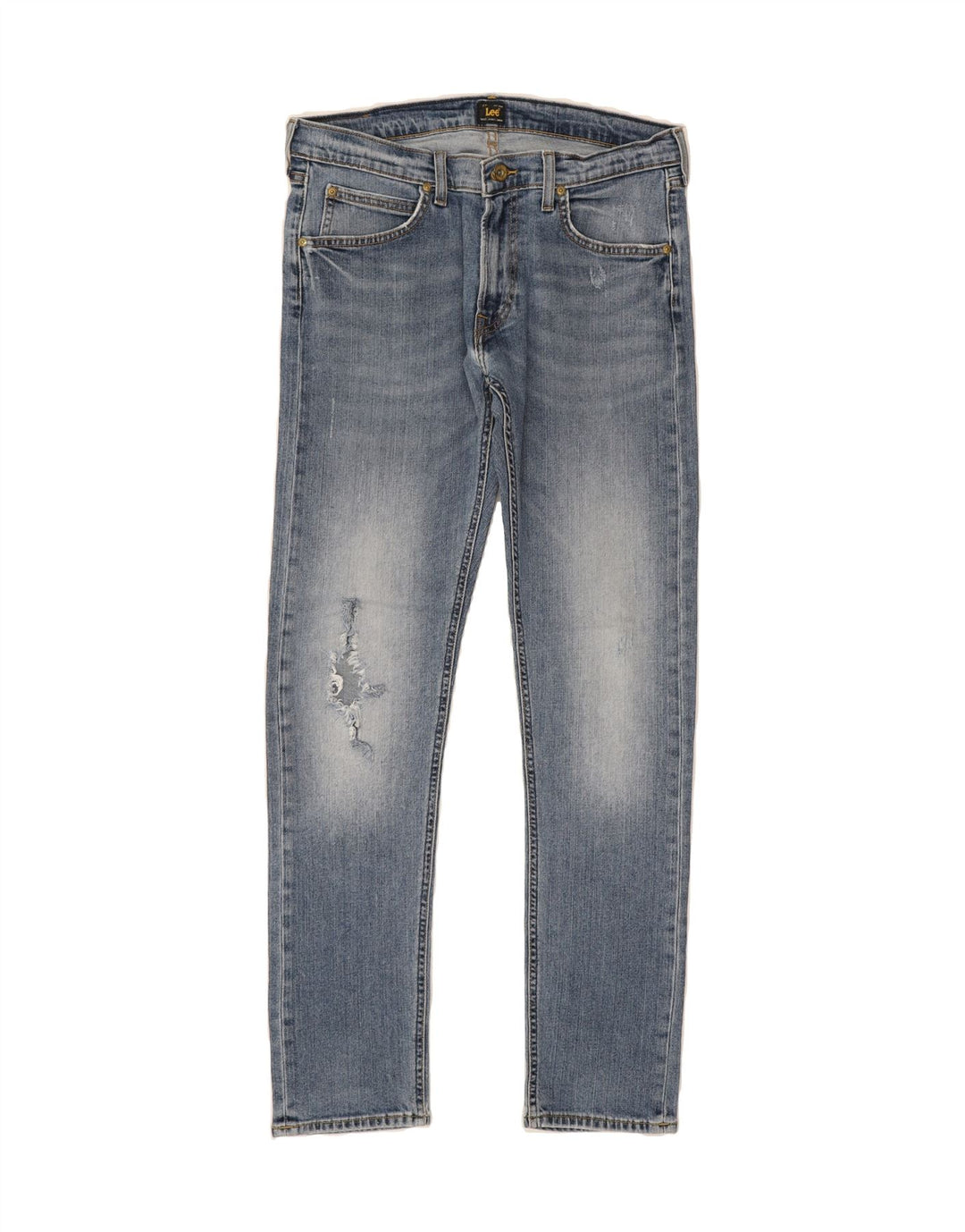 LEE Womens Luke Distressed Slim Jeans W32 L32 Blue Cotton Vintage Lee and Second-Hand Lee from Messina Hembry 