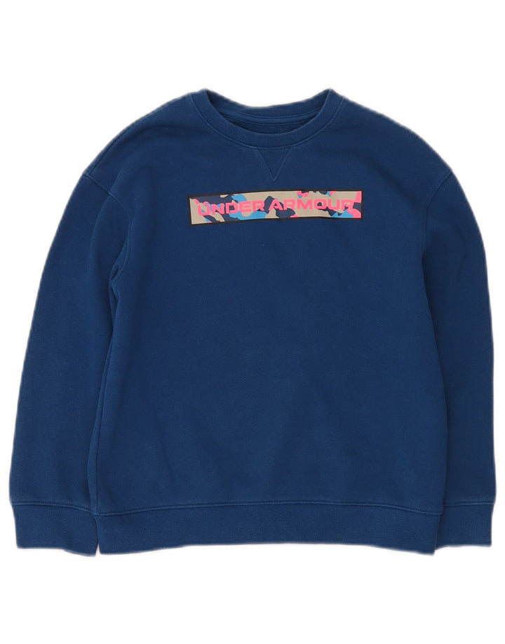 Chłopięca bluza z kapturem Under Armour Cold Gear Graphic 7-8 lat, mała, niebieska