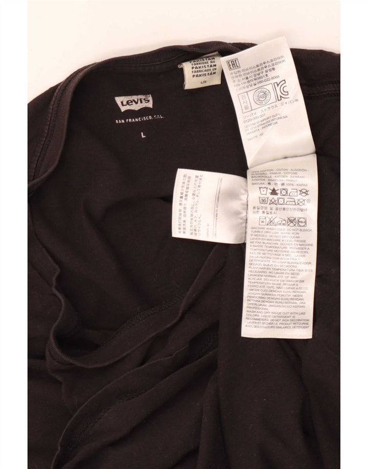 Damska koszulka z grafiką Levi's Top UK 14, duża czarna