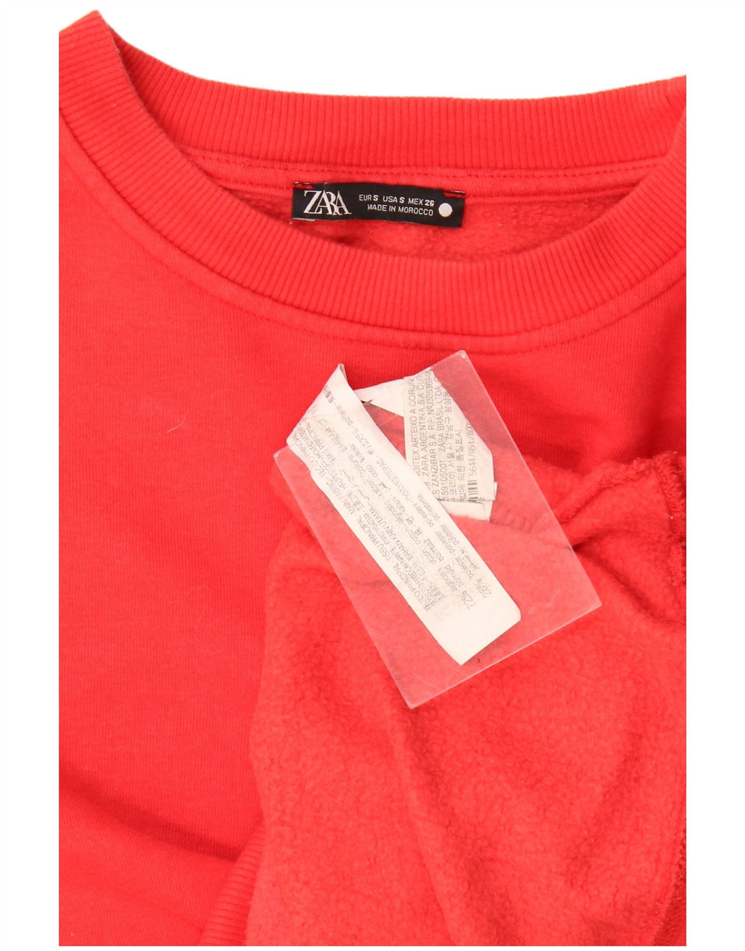 Damski sweter Zara UK 14, średni czerwony, bawełniany