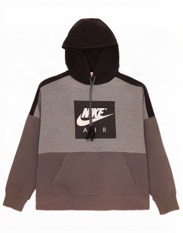 Męska bluza z kapturem Nike z grafiką, bawełniana, w kolorze średniej szarości