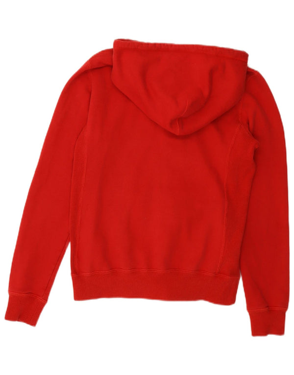 Damski sweter z kapturem i zamkiem NIKE UK 12, średni czerwony, bawełniany