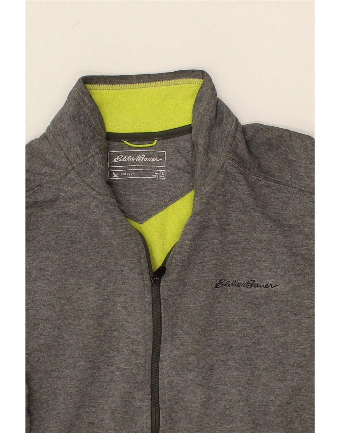 EDDIE BAUER Mens Tracksuit Top Jacket Large Grey Cotton Vintage Eddie Bauer and Second-Hand Eddie Bauer from Messina Hembry 