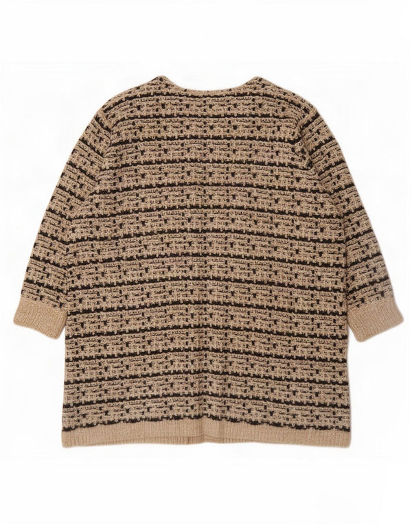 Sweter damski Joe Browns Longline Open Cardigan UK 32/34 5XL Beżowe paski