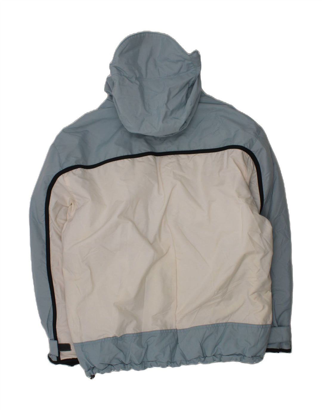 THINK PINK Boys Hooded Windbreaker Jacket 11-12 Years White Colourblock Vintage Think Pink and Second-Hand Think Pink from Messina Hembry 