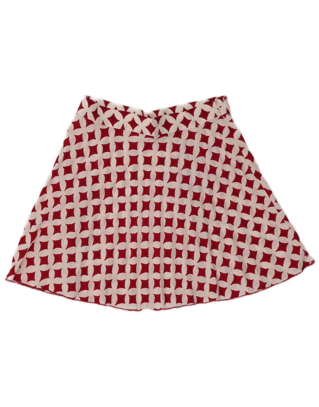 Spódnica mini damska Zara średnia W28 biała geometryczna