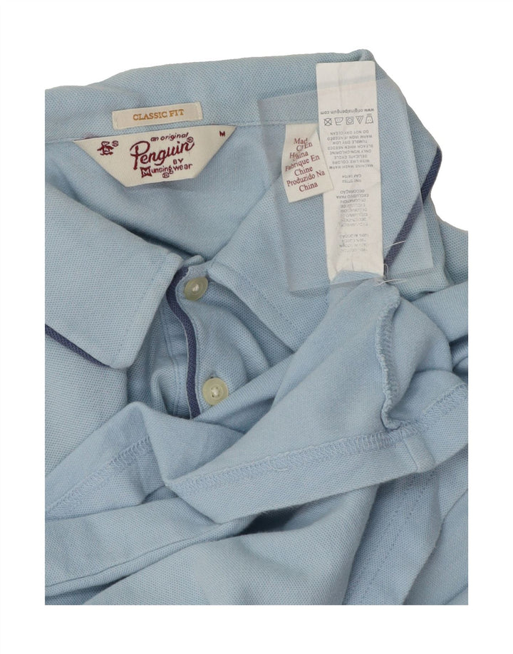 WRANGLER Mens Classic Fit Polo Shirt Medium Blue Cotton Vintage Wrangler and Second-Hand Wrangler from Messina Hembry 
