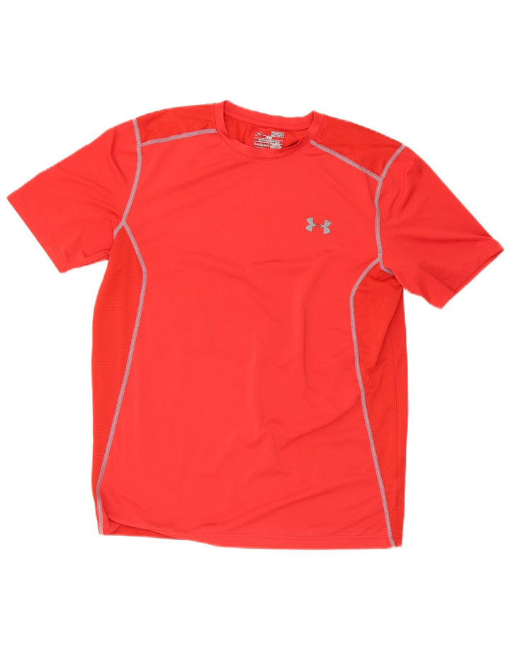 Męska koszulka t-shirt Under Armour Heat Gear, wykonana z poliestru w kolorze średniej czerwieni