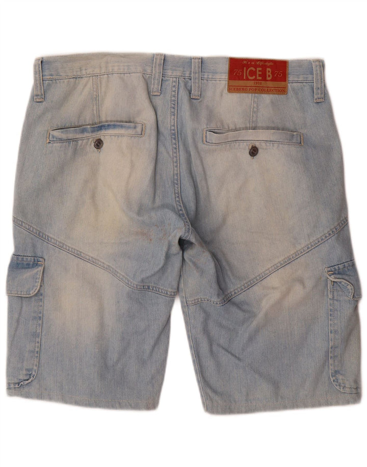 Męskie spodenki jeansowe Iceberg Cargo W36, duże, niebieskie, bawełniane