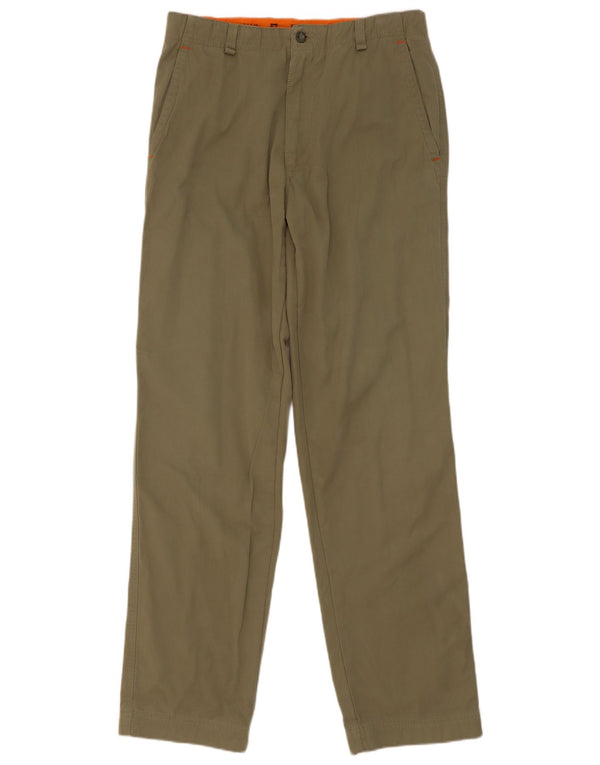 Męskie proste spodnie cargo z zamkiem błyskawicznym IT 48 Medium W32 L34 Khaki Cotton