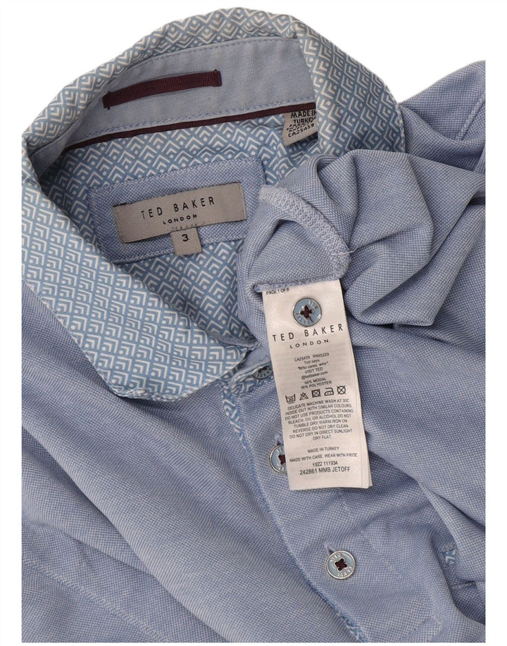 Męska koszulka polo Ted Baker, rozmiar 3, średni niebieski, modal