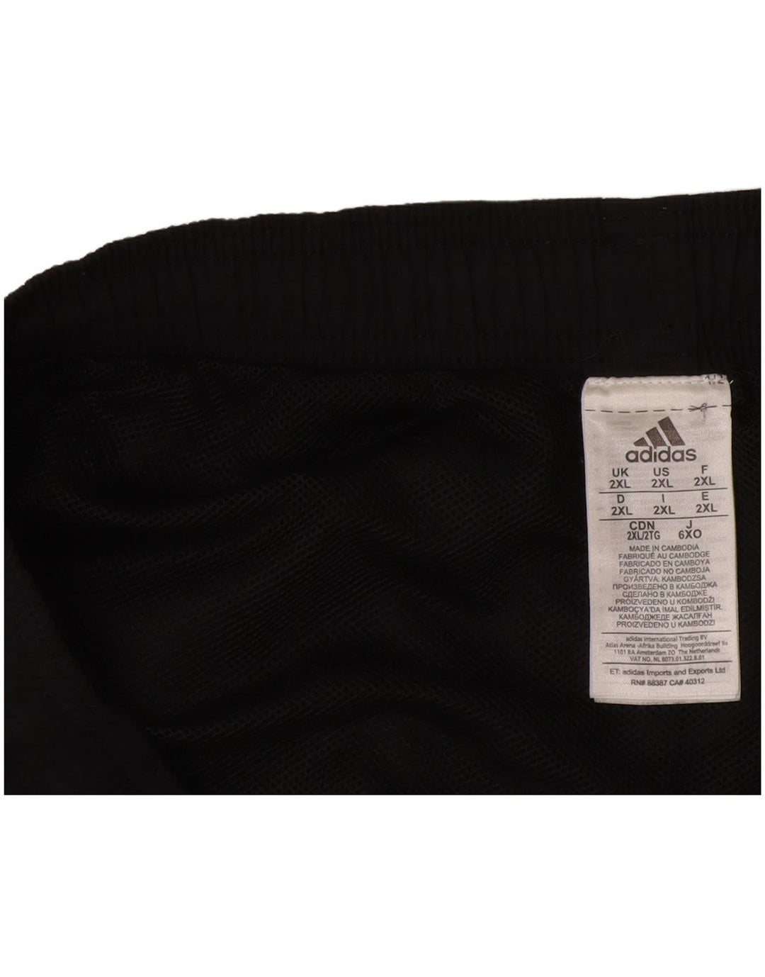 Męskie spodenki sportowe Adidas 2XL z czarnego nylonu