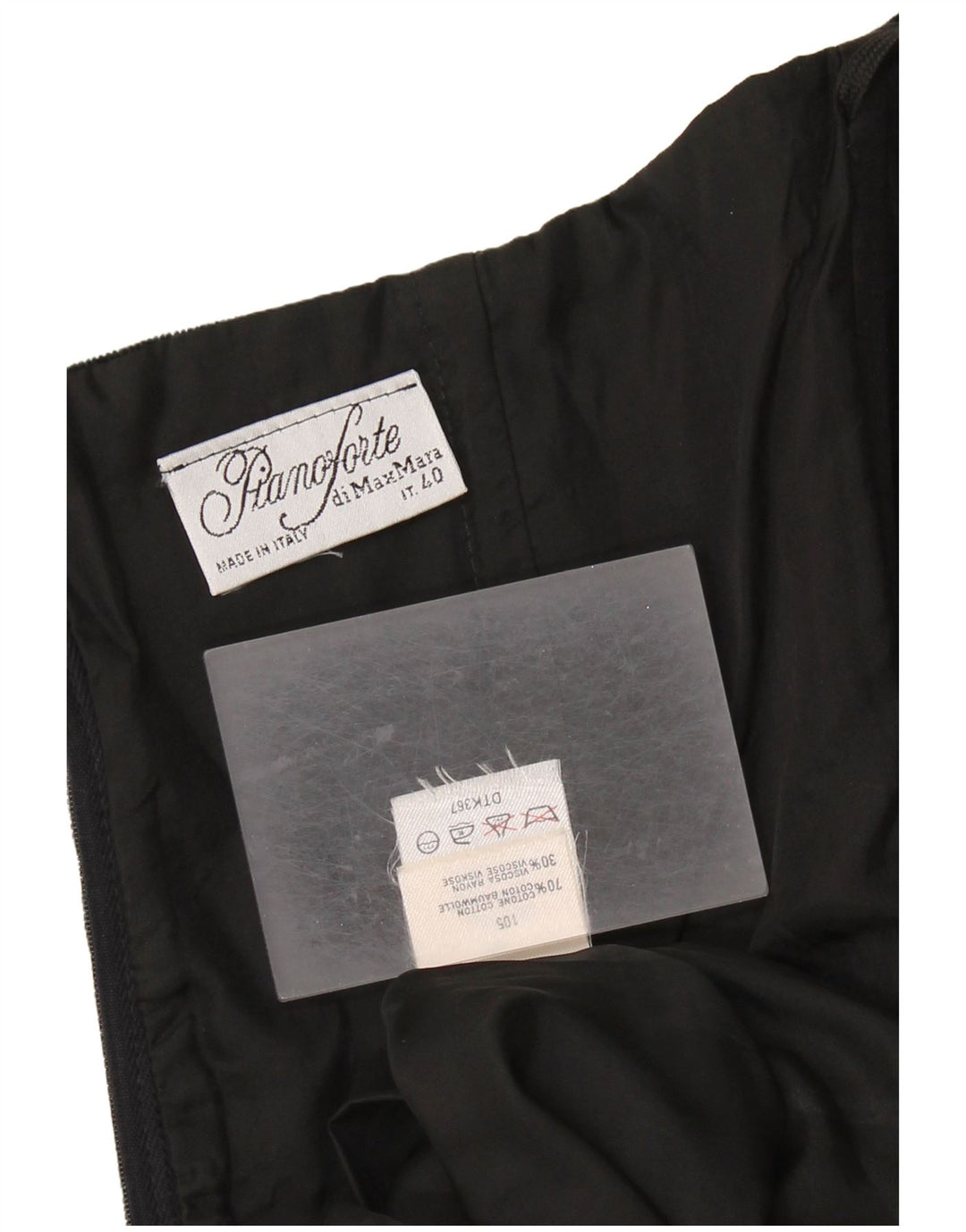 MAX MARA Damska aksamitna sukienka bez ramiączek Pianoforte IT 40 Small, czarna, bawełniana