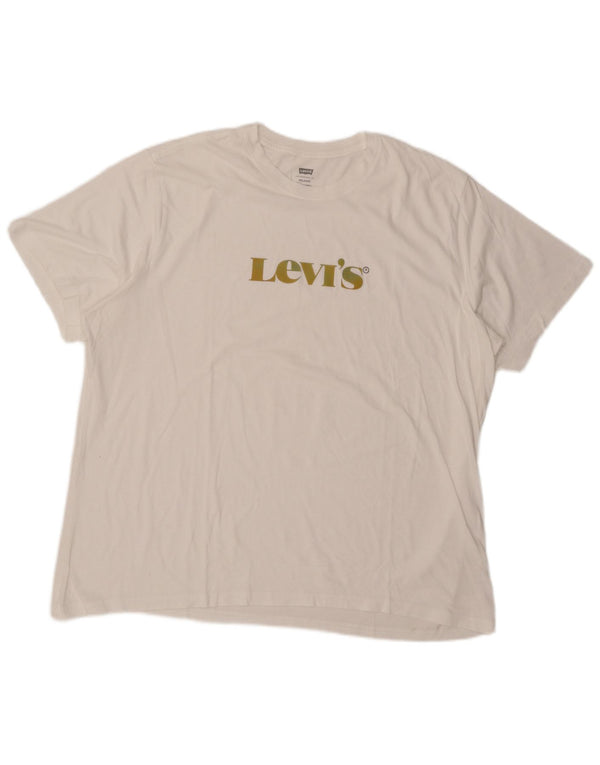 Męski T-shirt Levi's o swobodnym kroju z grafiką, XL, biały