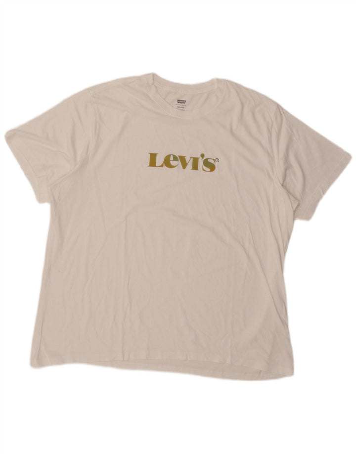 Męski T-shirt Levi's o swobodnym kroju z grafiką, XL, biały