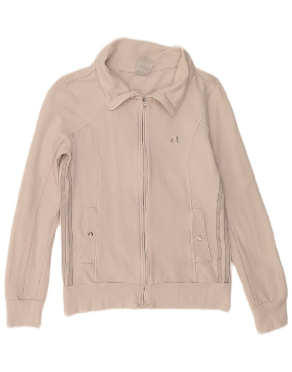 Damska kurtka dresowa ADIDAS UK 10, mała, biała, bawełniana