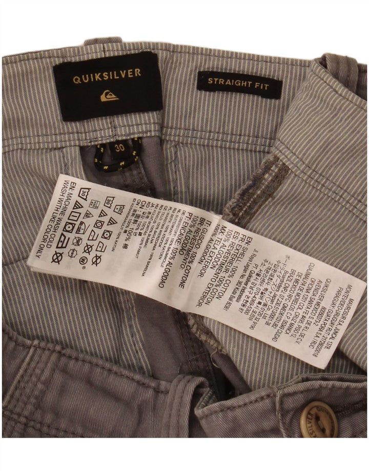 Męskie szorty cargo Quiksilver o prostym kroju W30, średnioszare, bawełniane