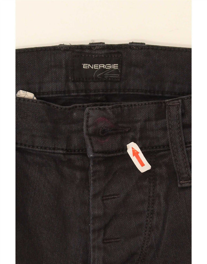 Damskie jeansy Energie Slim W32 L36 Czarna bawełna