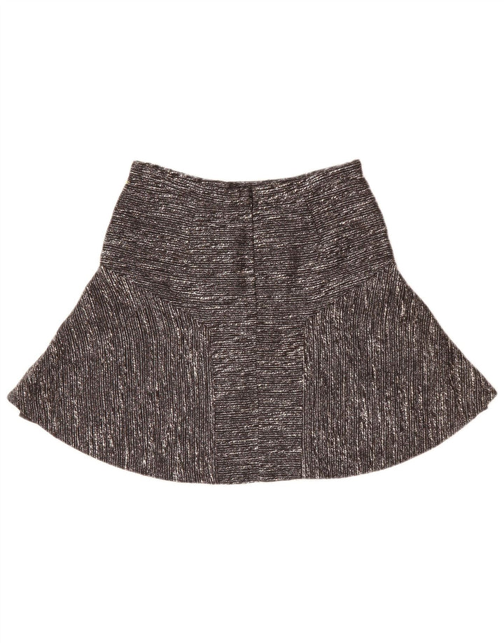 J. CREW Damska spódnica o linii A US 0 XS W28 Czarny poliester w cętki