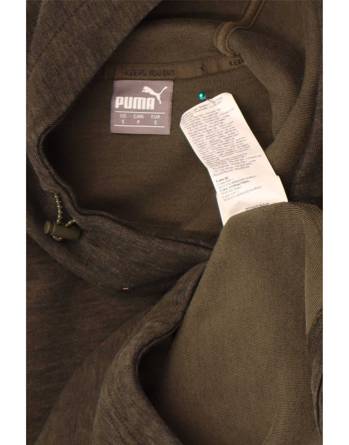 Męska bluza z kapturem Puma, mała, bawełniana w kolorze khaki