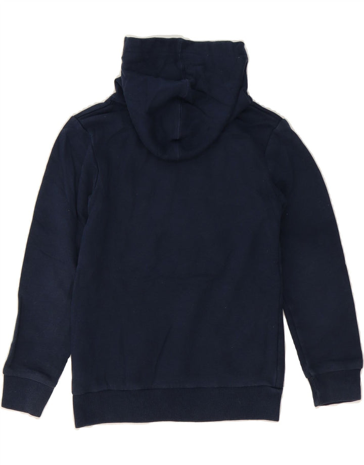 LEVI'S Boys Graphic Hoodie Jumper 7-8 Years Medium Navy Blue Cotton Vintage Levi's and Second-Hand Levi's from Messina Hembry 
