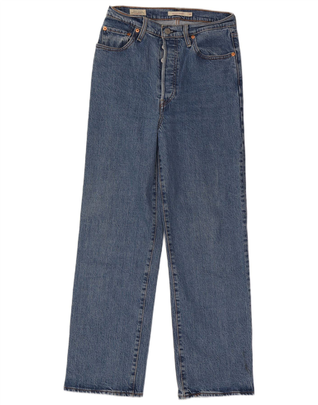 Damskie jeansy Levi's Ribcage Straight W29 L28 Niebieskie bawełniane