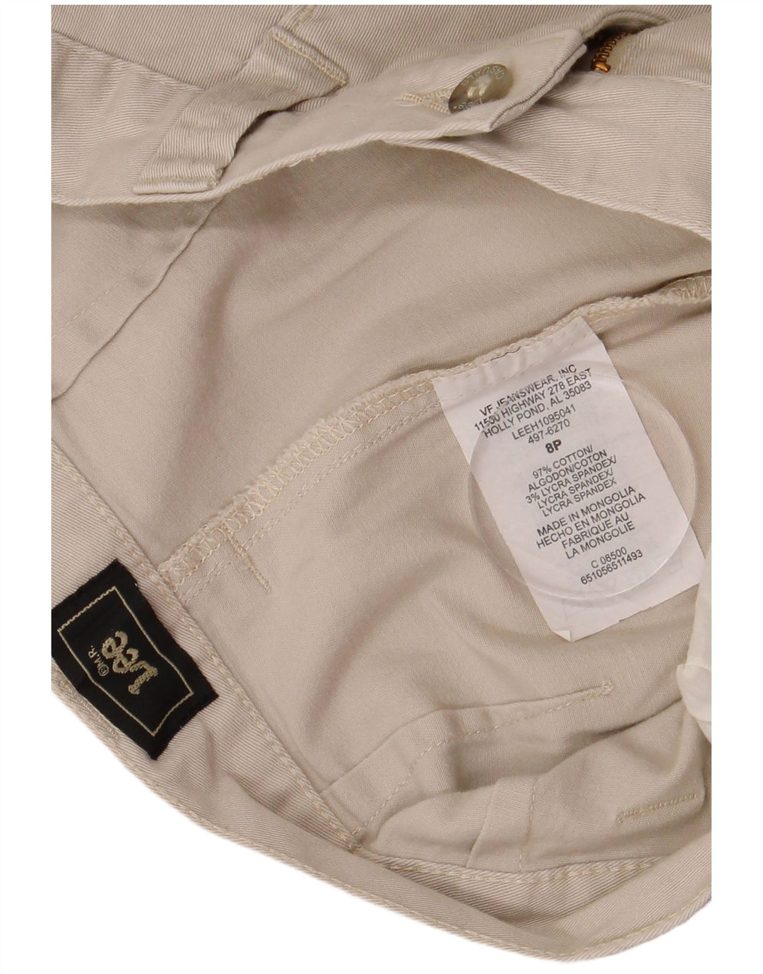 Damskie szorty Lee US 8 Medium W28, beżowa bawełna