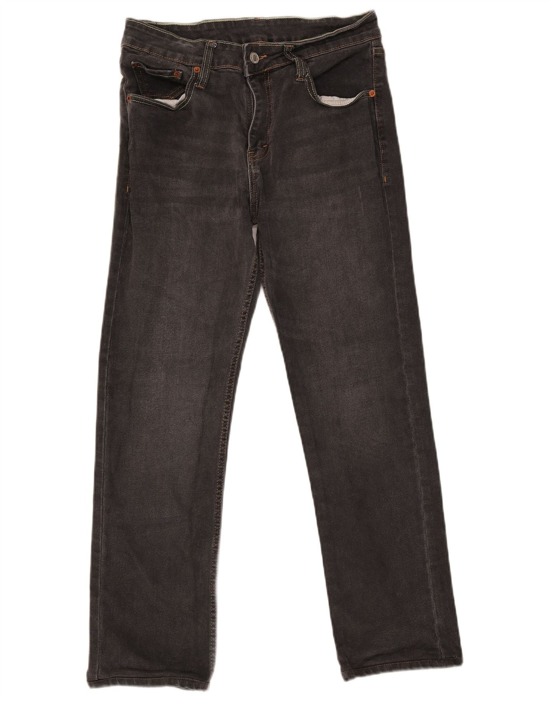 Męskie proste dżinsy Levi's W32 L28 Szara bawełna