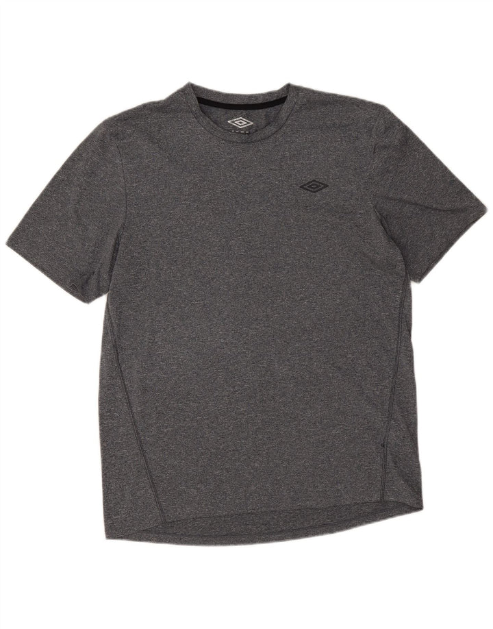 T-shirt męski Umbro, średni szary, nakrapiany poliester