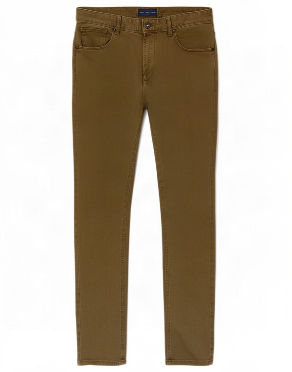 Męskie jeansy slim fit Zara EU 40 Medium W31 L30, bawełna khaki