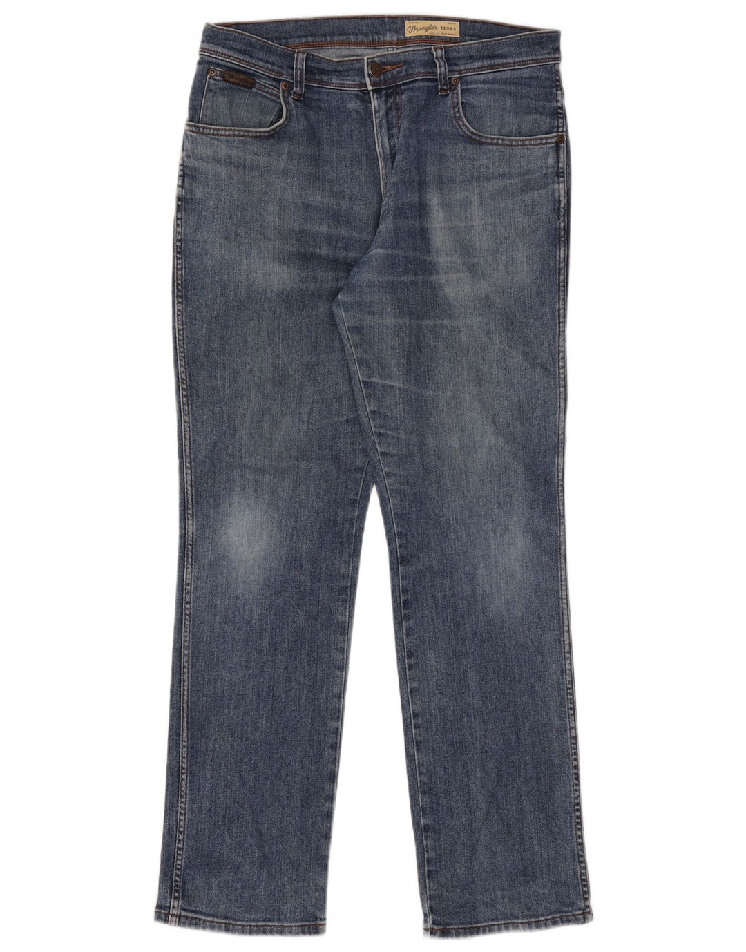 Męskie jeansy Wrangler Texas Stretch Straight W34 L32 Niebieskie, bawełniane