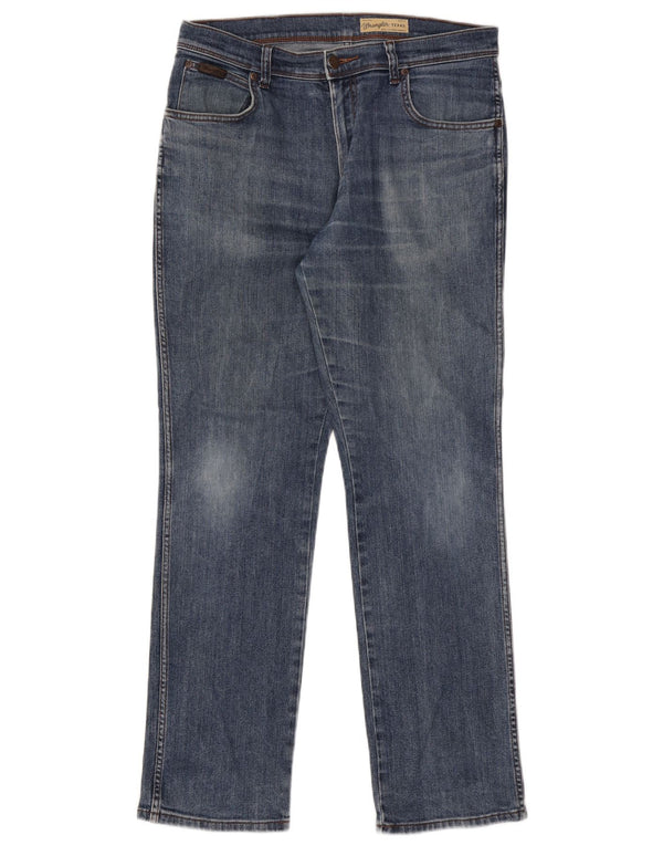 Męskie jeansy Wrangler Texas Stretch Straight W34 L32 Niebieskie, bawełniane