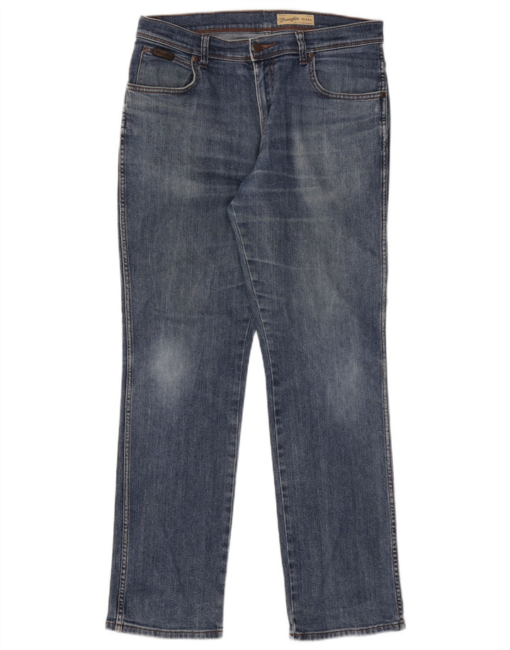 Męskie jeansy Wrangler Texas Stretch Straight W34 L32 Niebieskie, bawełniane