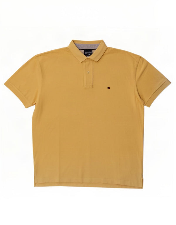 Męska koszulka polo Tommy Hilfiger XL, żółta, bawełniana