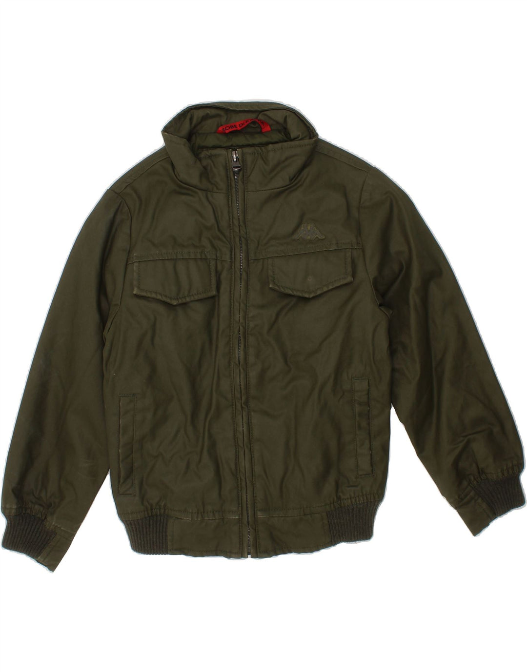 KAPPA Boys Bomber Jacket 3-4 Years Small  Khaki Cotton Army Vintage Kappa and Second-Hand Kappa from Messina Hembry 