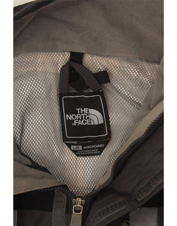 Męska kurtka przeciwdeszczowa The North Face UK 40, duża, szara, z blokami kolorów