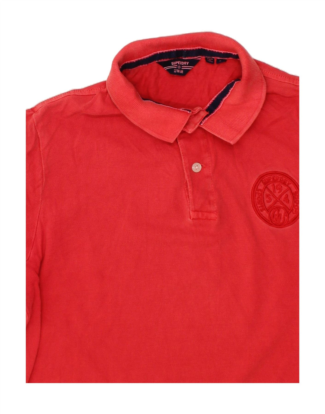 SUPERDRY Mens Polo Shirt Small Red Cotton Vintage Superdry and Second-Hand Superdry from Messina Hembry 