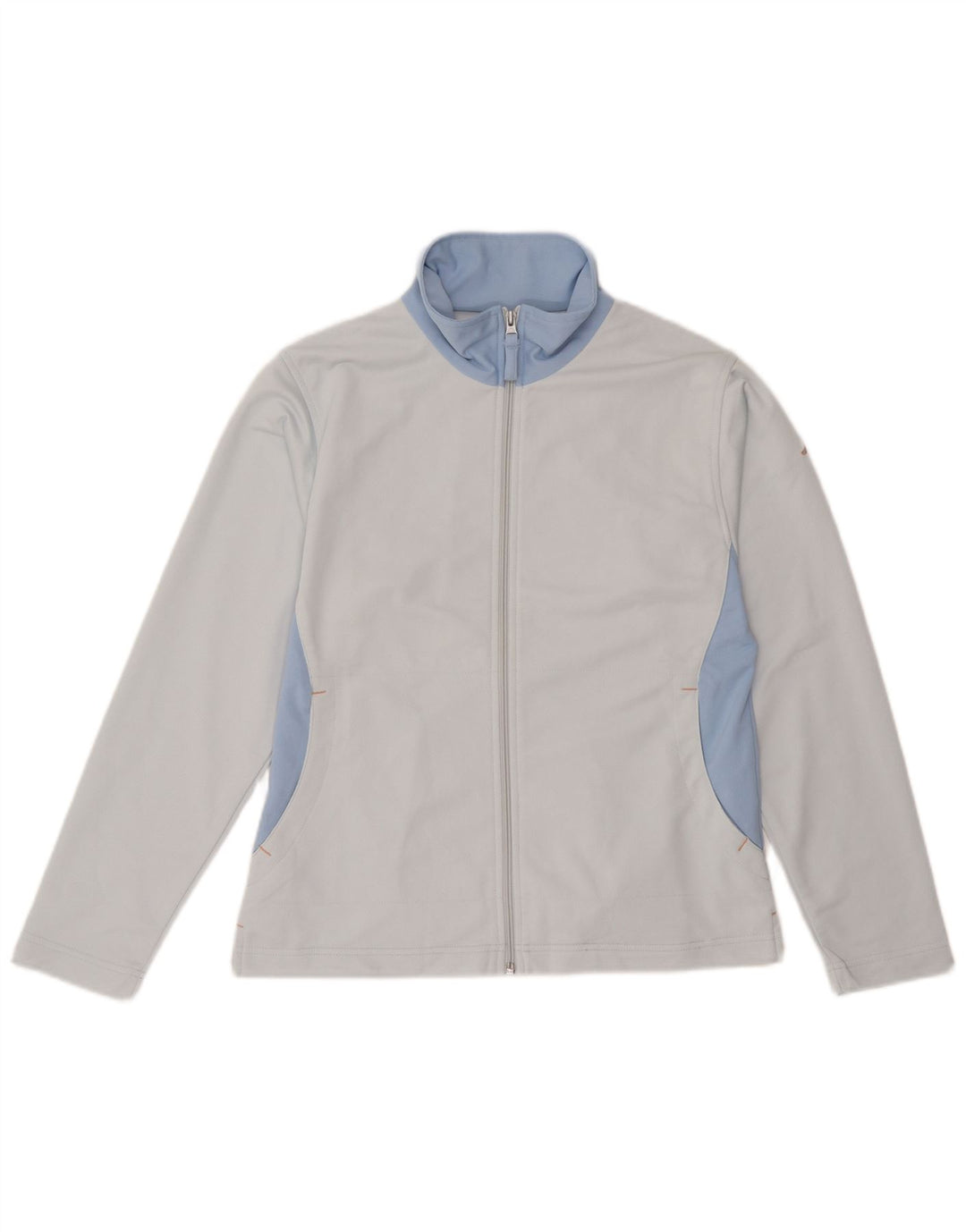 Damska kurtka dresowa KAPPA UK 16, duży niebieski poliester z blokami kolorów