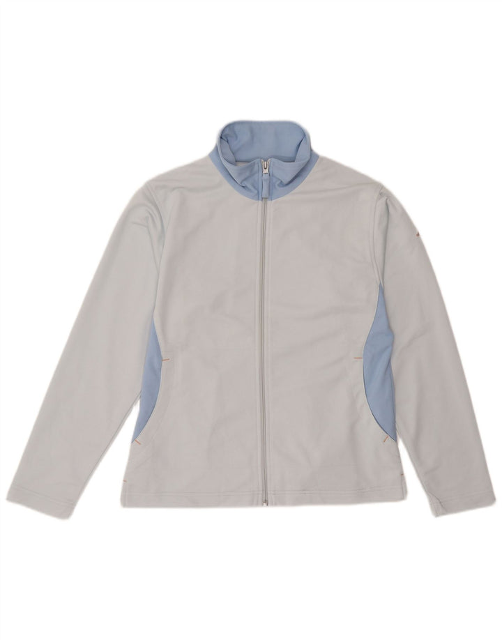 Damska kurtka dresowa KAPPA UK 16, duży niebieski poliester z blokami kolorów