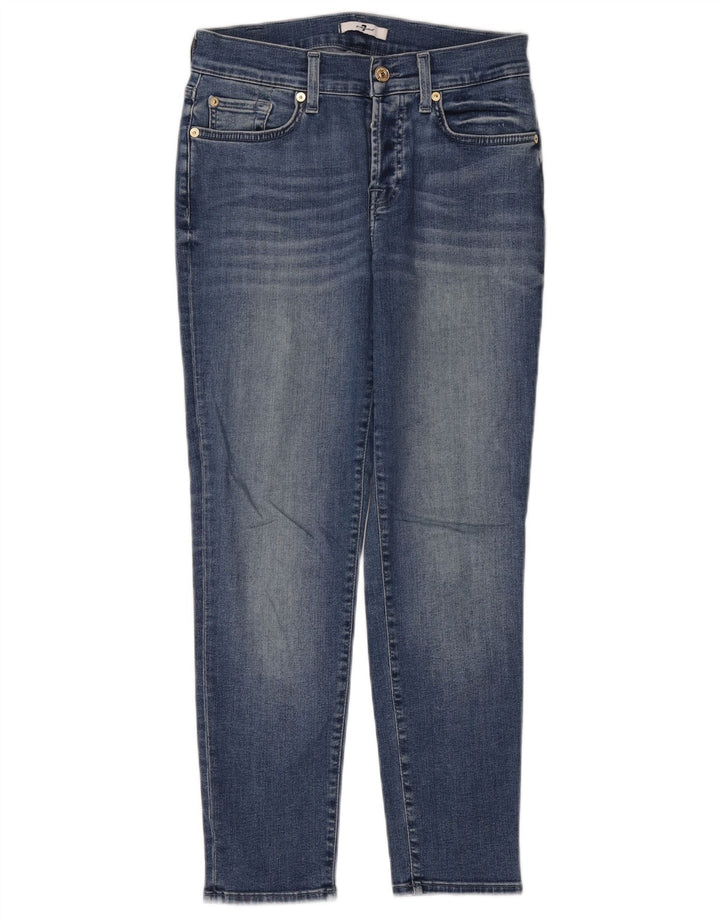 7 For All Mankind Damskie jeansy slim W32 L27 Niebieska bawełna