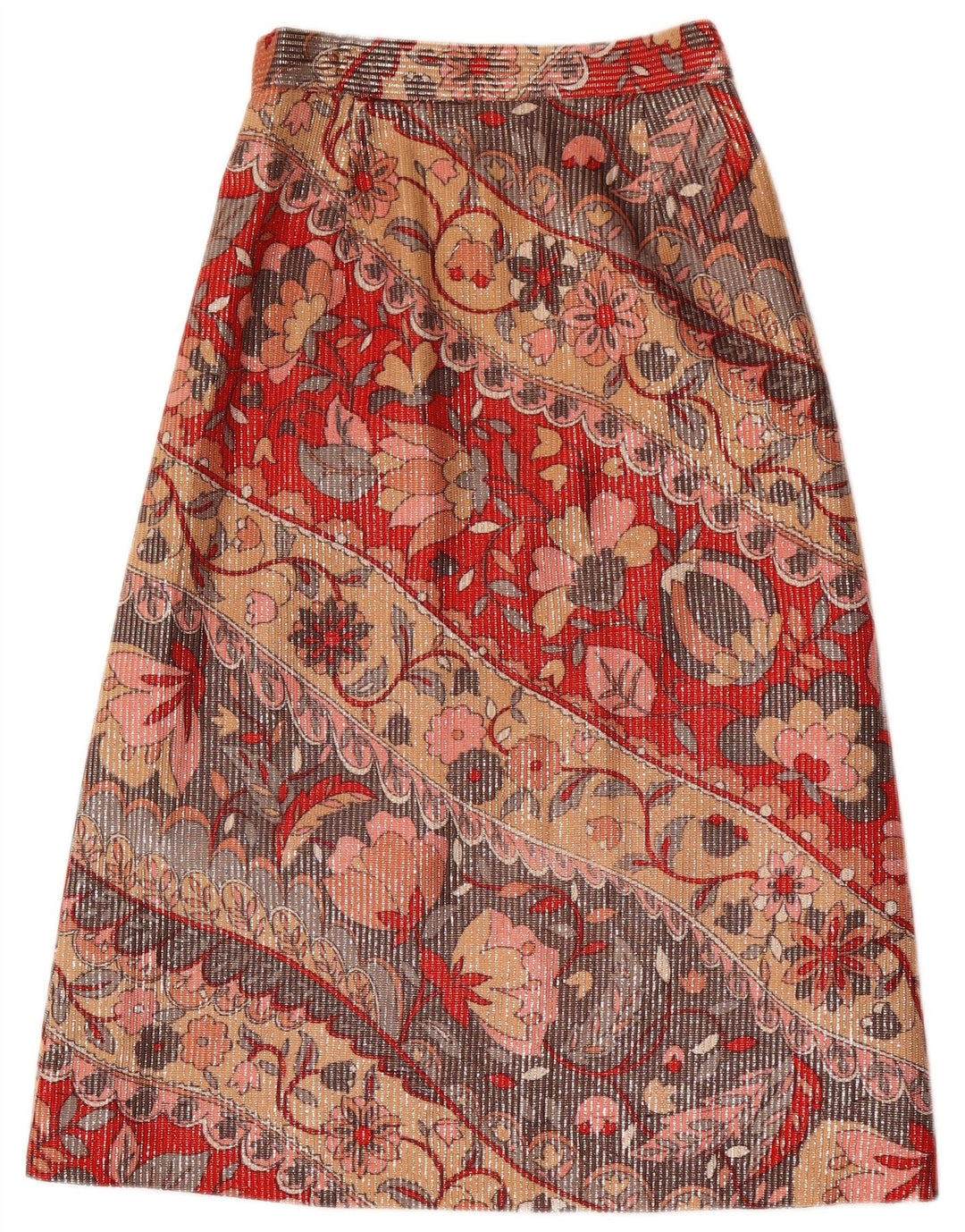 Vintage damska spódnica midi W26 mała wielokolorowa w kwiaty
