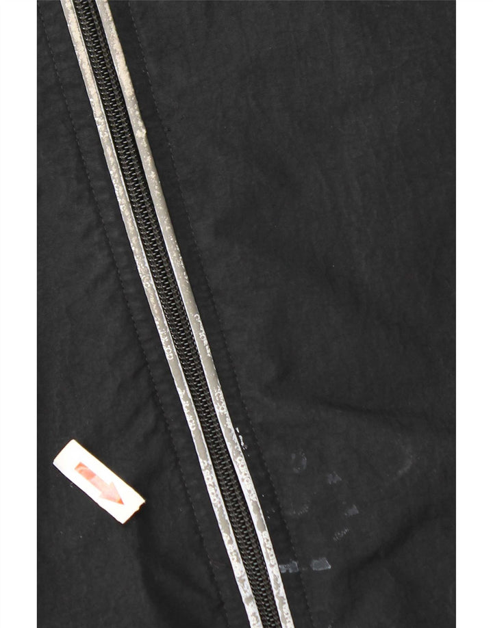 Męska kurtka przeciwdeszczowa Adidas z kapturem UK 38 Średni szary nylon z blokami kolorów