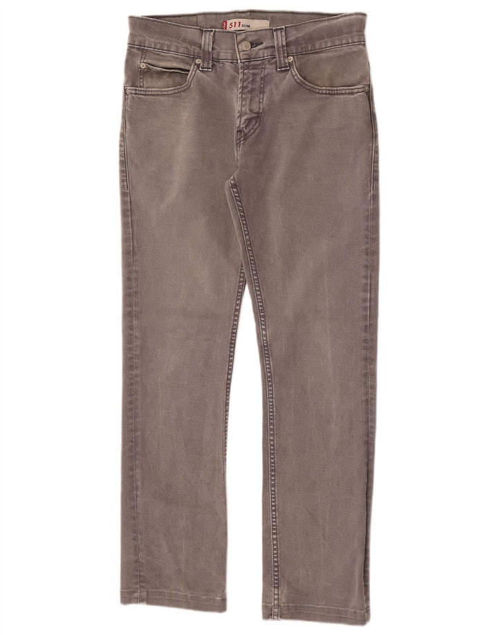 Męskie jeansy Levi's 511 Slim W30 L29 Szara bawełna