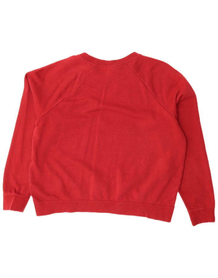 Damski sweter oversize Nike UK 16, duży, czerwony, bawełniany