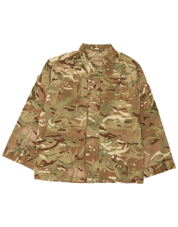 Vintage męska kurtka wojskowa UK 40, duża, kamuflaż khaki, poliester