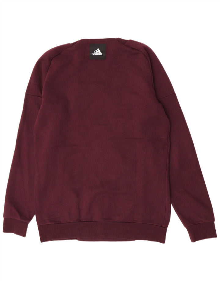 Męska bluza Adidas z grafiką, mała bordowa