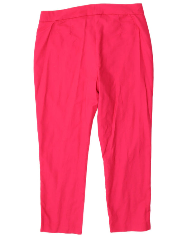 Marks & Spencer Damskie spodnie chino typu slim UK 16 duże W36 L28 Różowa bawełna